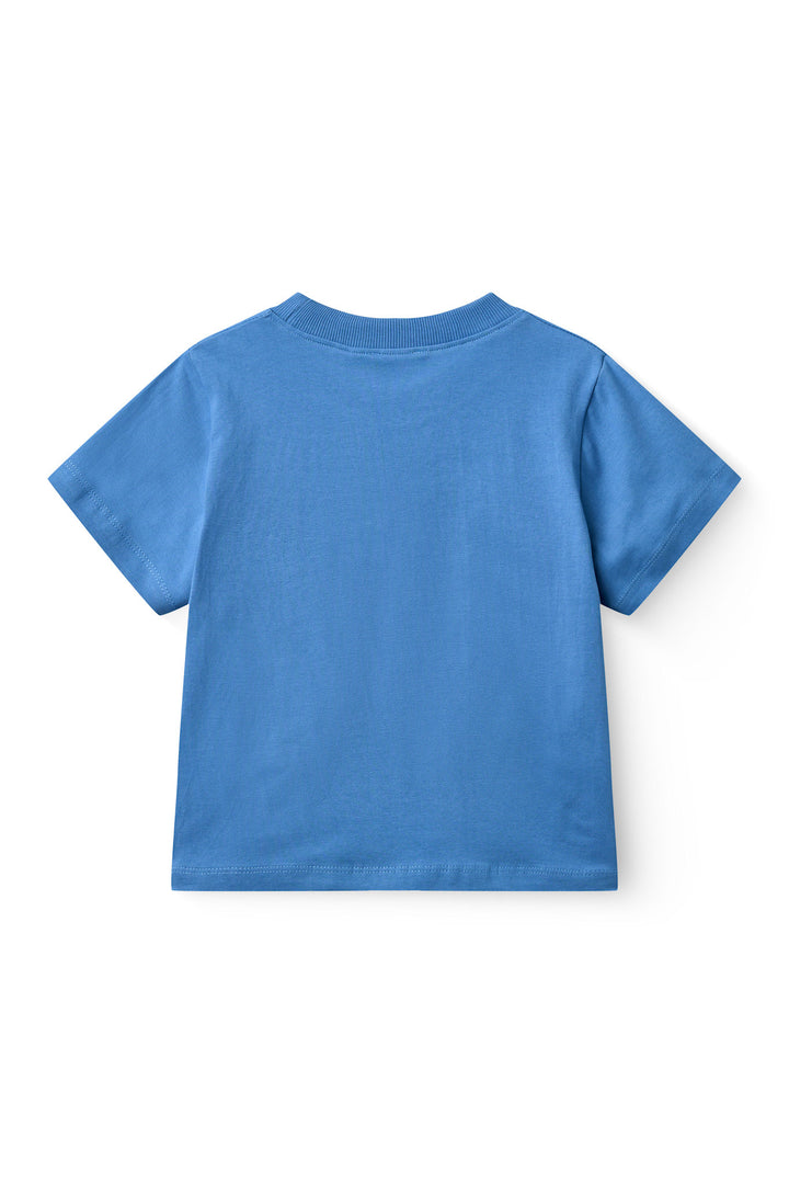 BOYS SS TEE W. KANGAROO EMB. - OCEAN BLUE COMB.