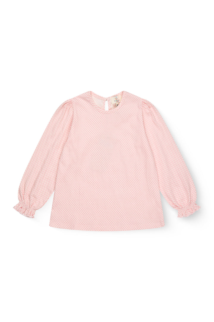 CREPE LS BLOUSE - PINK COMB.