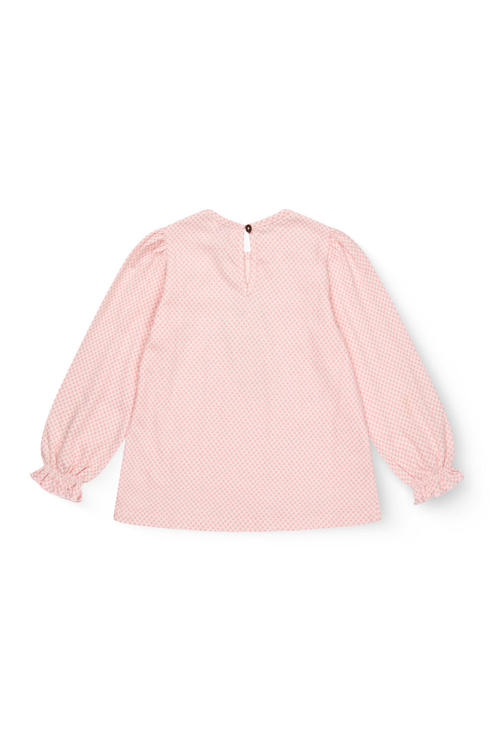 CREPE LS BLOUSE - PINK COMB.