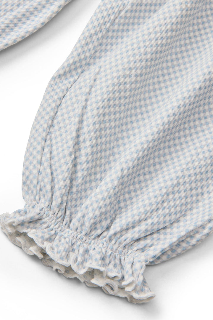 CREPE PANTS - DUSTY BLUE COMB.