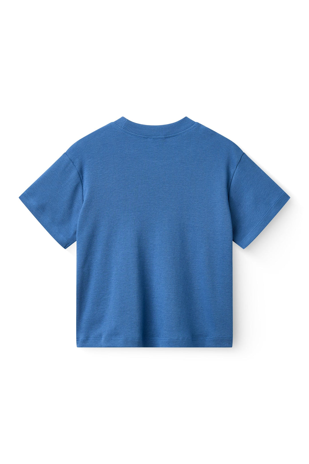 Modal Rib Tee SS w. Dropped Shoulder w. Rib Neck - Sharp Blue
