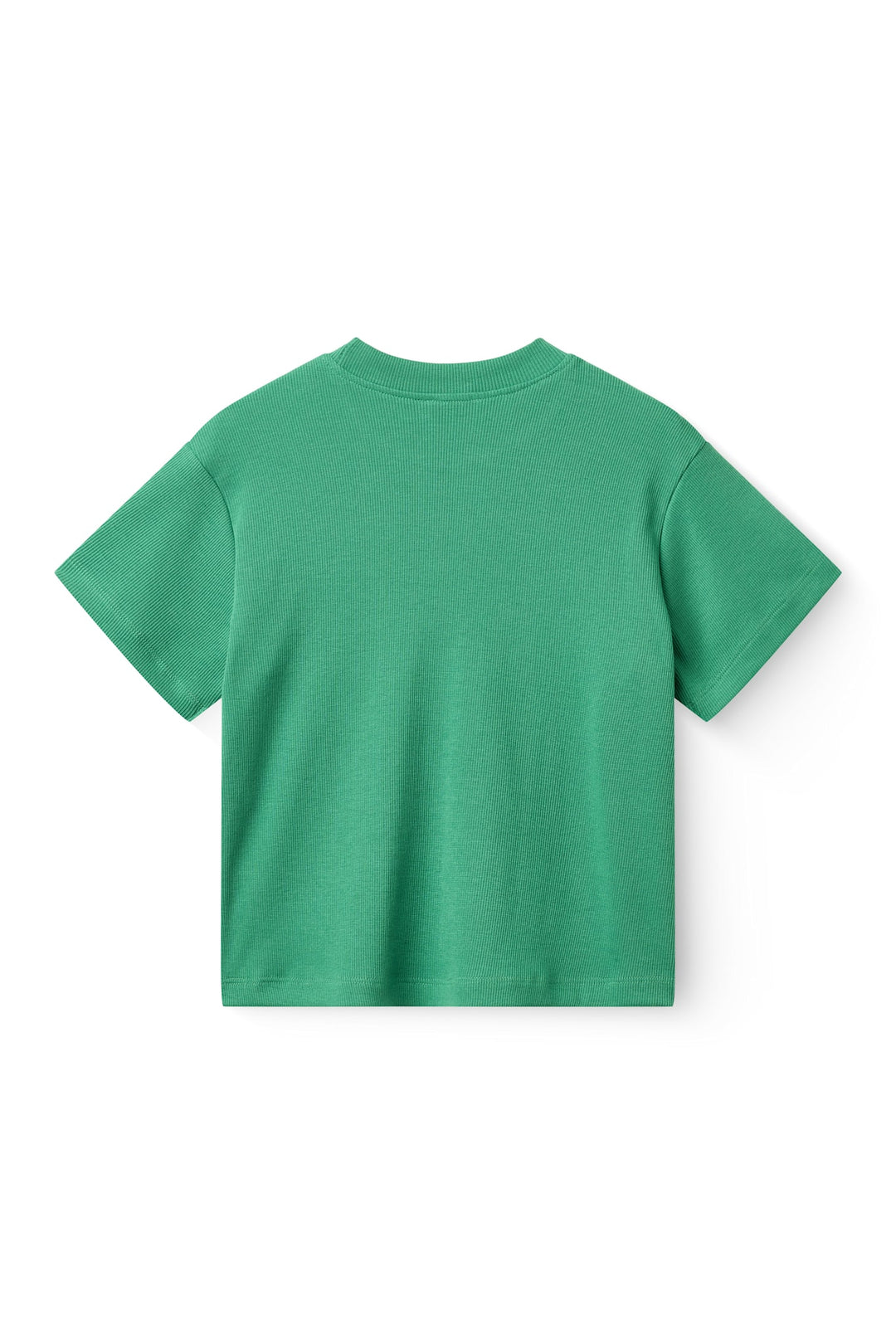 Modal Rib Tee SS w. Dropped Shoulder w. Rib Neck - Sharp Green