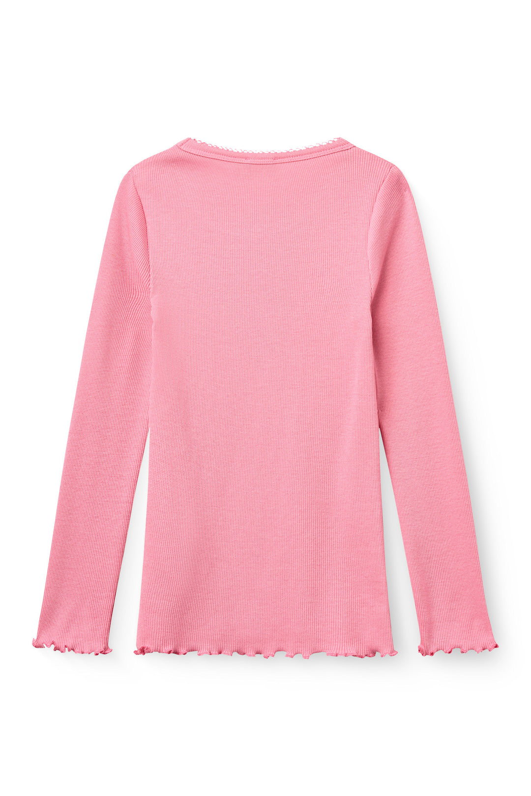 Modal Rib Tee w. Picot & LS - Blossom Pink