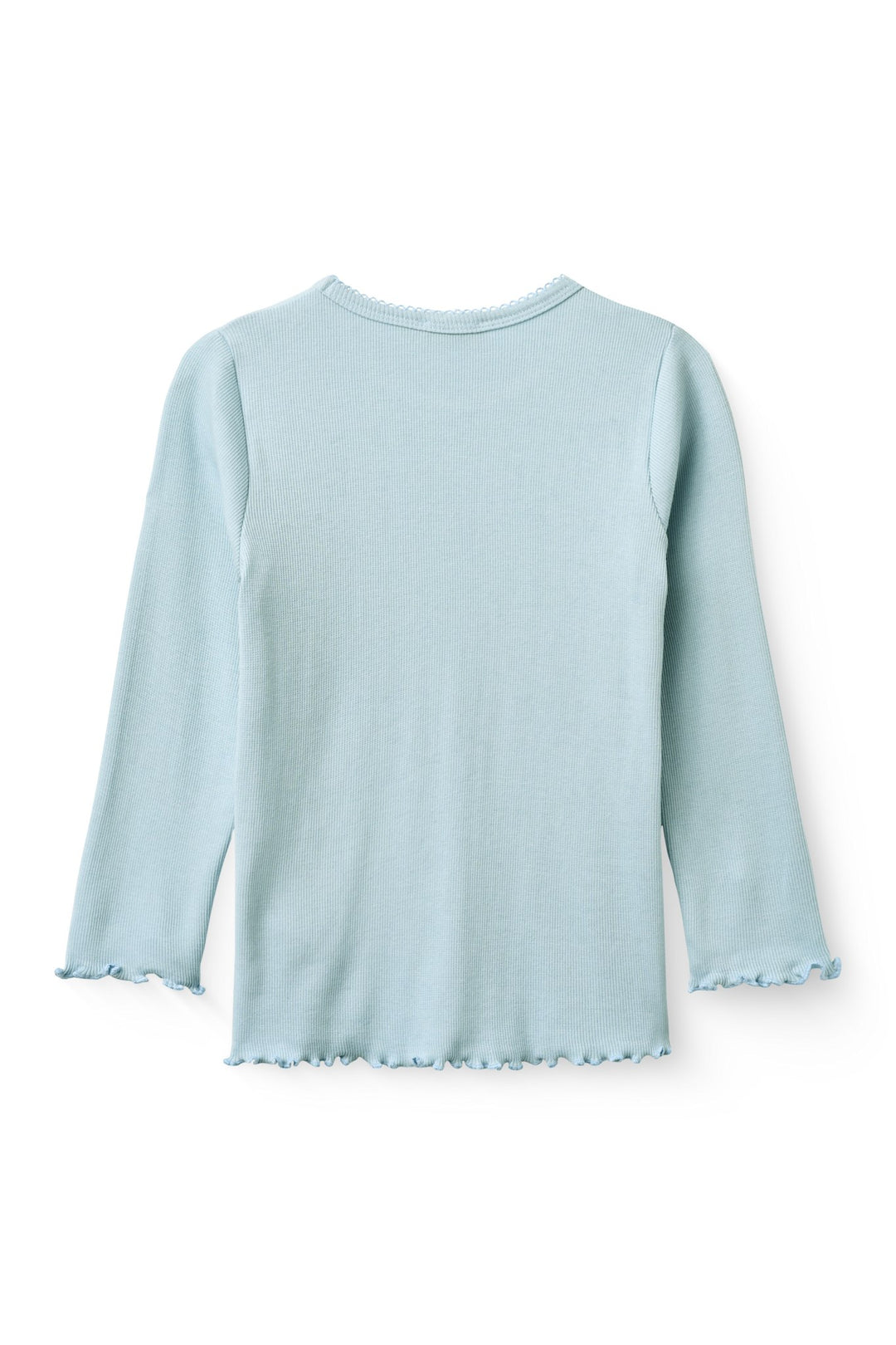 MODAL RIB LS TEE W. PICOT - DUSTY BLUE