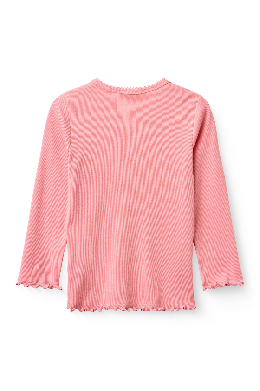 MODAL RIB LS TEE W. PICOT - PINK