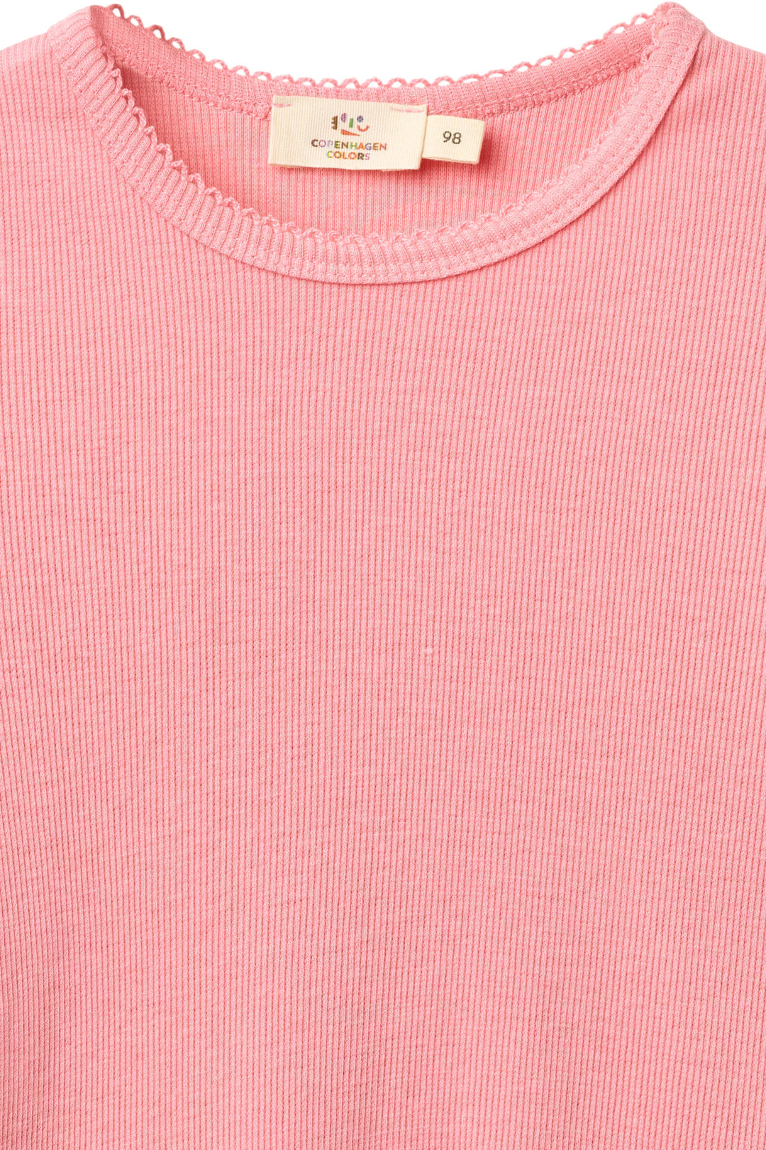 MODAL RIB LS TEE W. PICOT - PINK