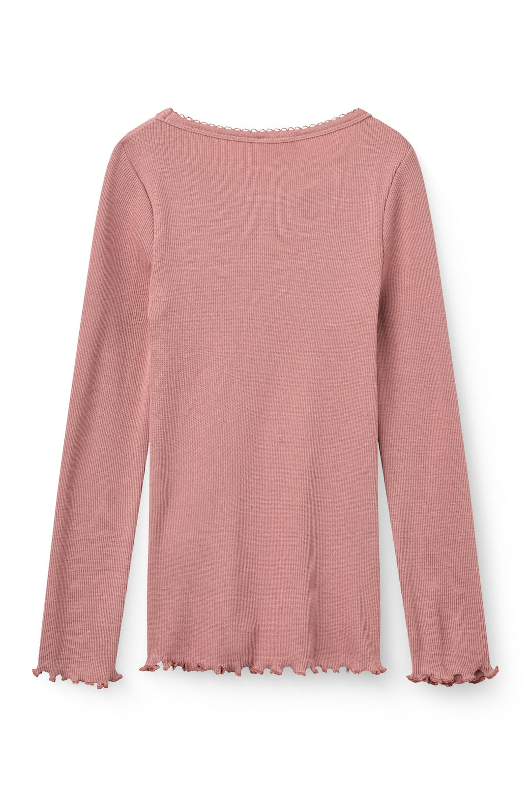 Modal Rib Tee w. Picot & LS - Winter Rose