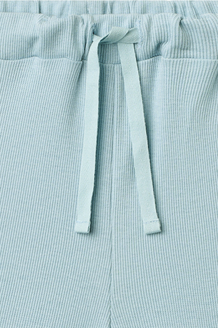 MODAL RIB SHORTS - DUSTY BLUE