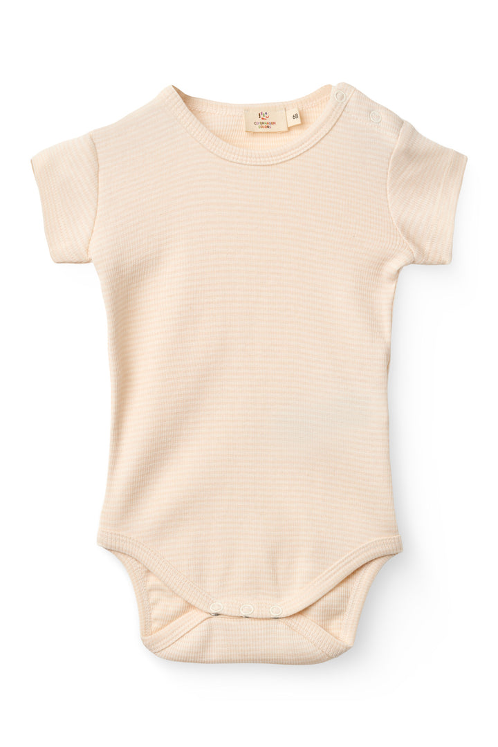 Stripe Modal RIb SS Body - Dusty Rose Stripe