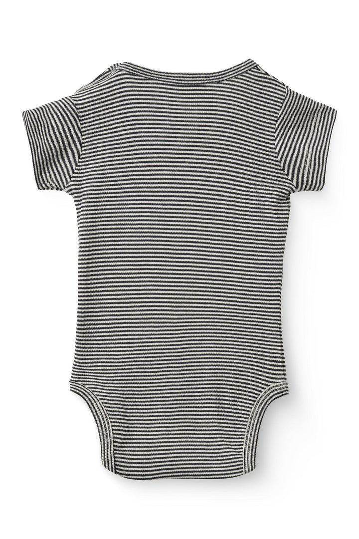 Stripe Modal RIb SS Body - Navy Stripe