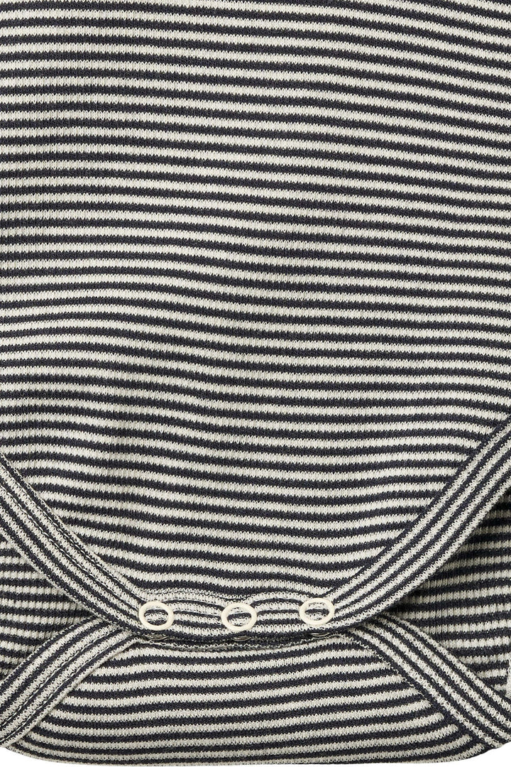 Stripe Modal RIb SS Body - Navy Stripe