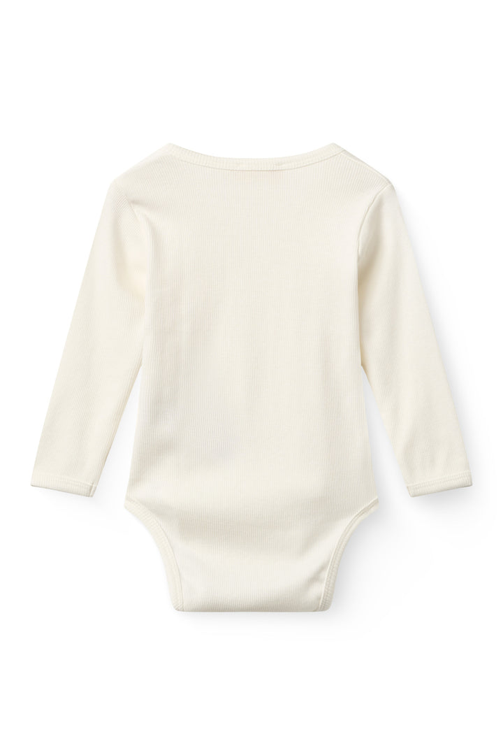 Modal Rib Cross Over Body w. Ls - Cream