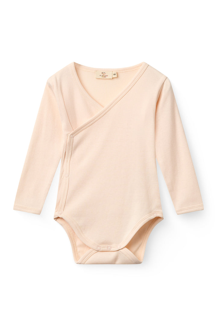 Modal Rib Cross Over Body w. Ls - Dusty Rose