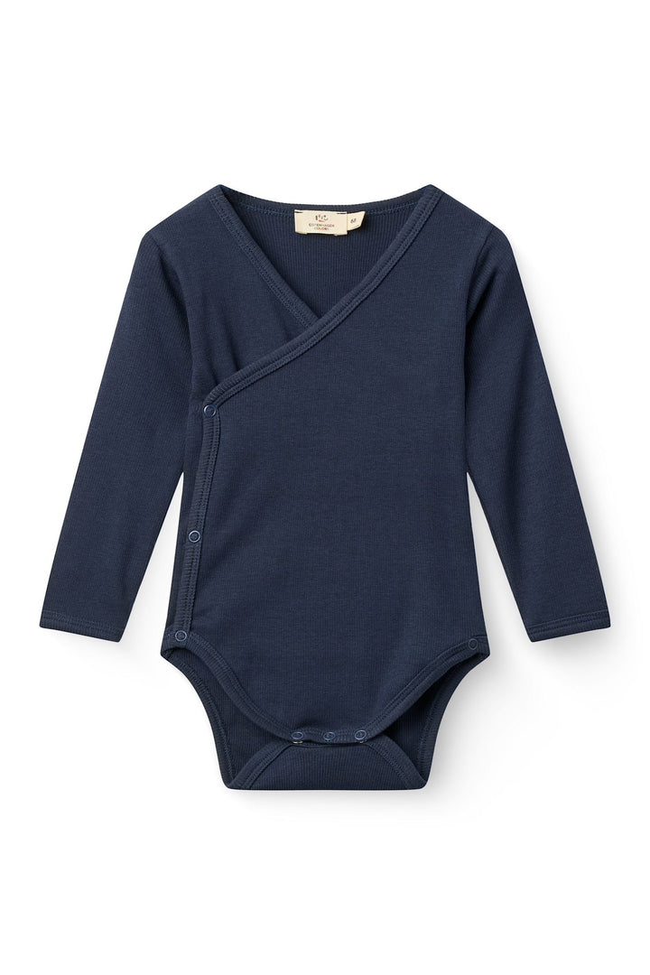 Modal Rib Cross Over Body w. Ls - Navy