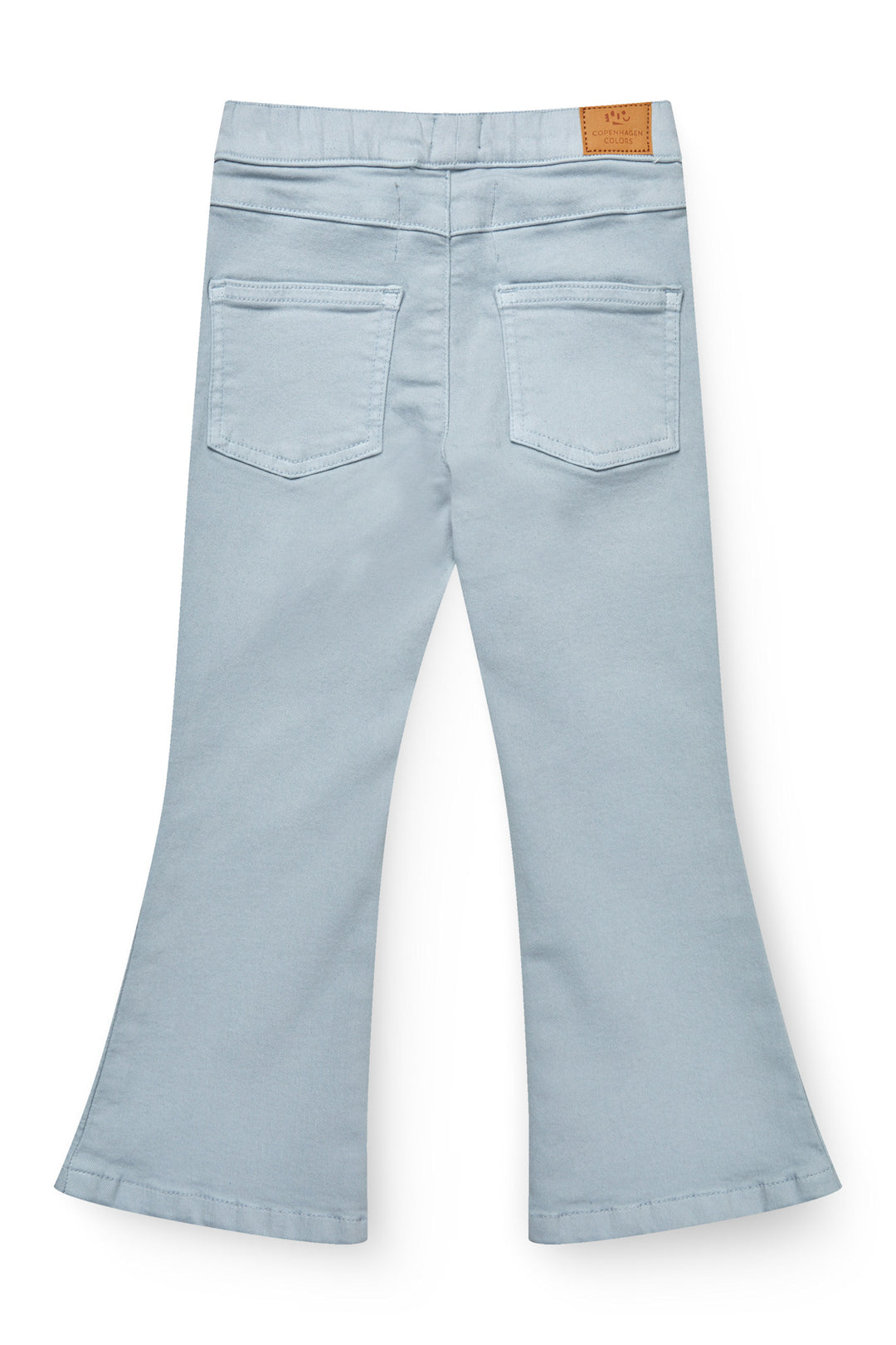 Jeggings Solid w. Flare - Dusty Blue