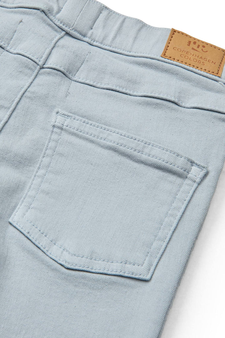 Jeggings Solid w. Flare - Dusty Blue