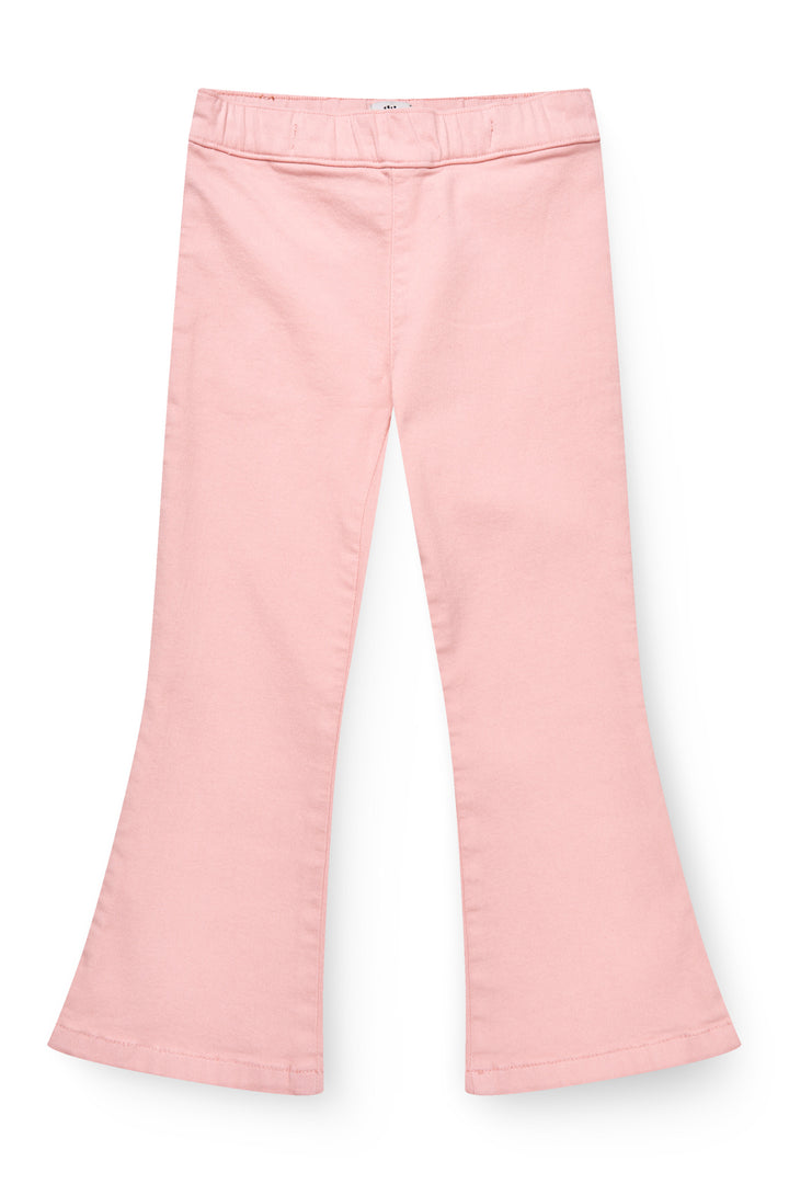 Jeggings Solid w. Flare - Pink