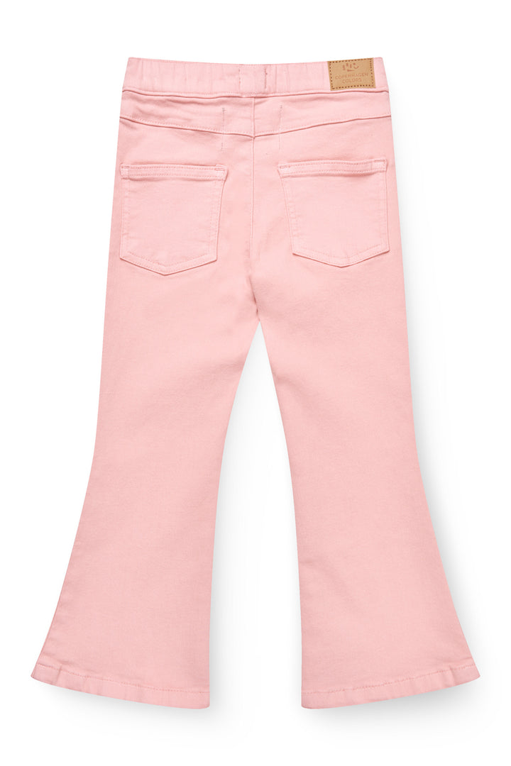 Jeggings Solid w. Flare - Pink