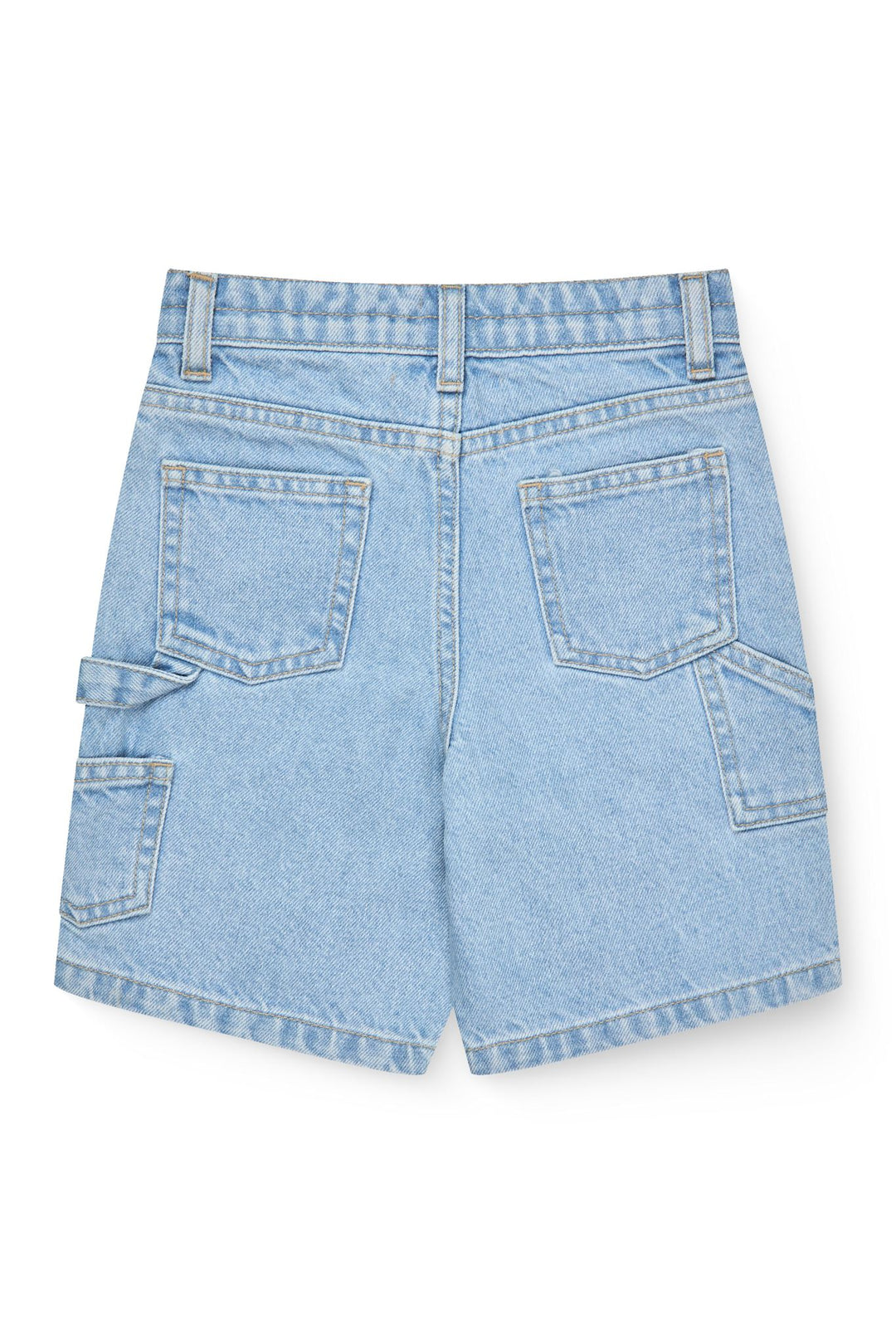 DENIM CARGO SHORTS - LT BLUE INDIGO WASHED