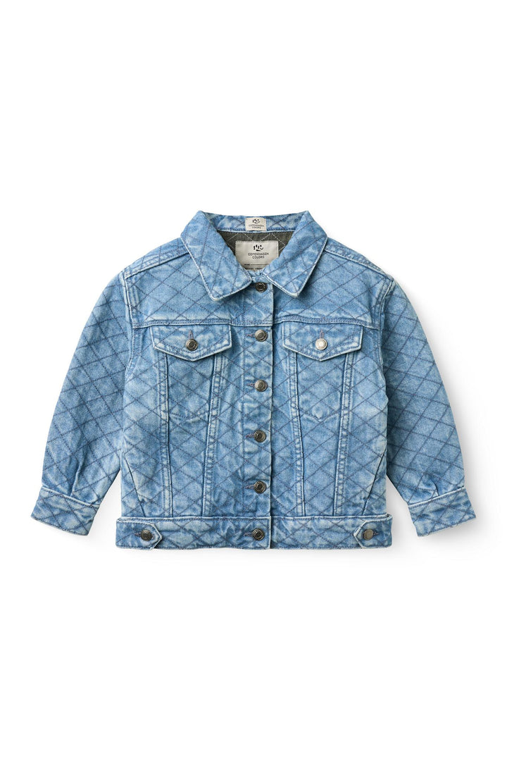 ORGANIC QUILTED DENIM JACKET - LT. WASHED BLUE QUILT