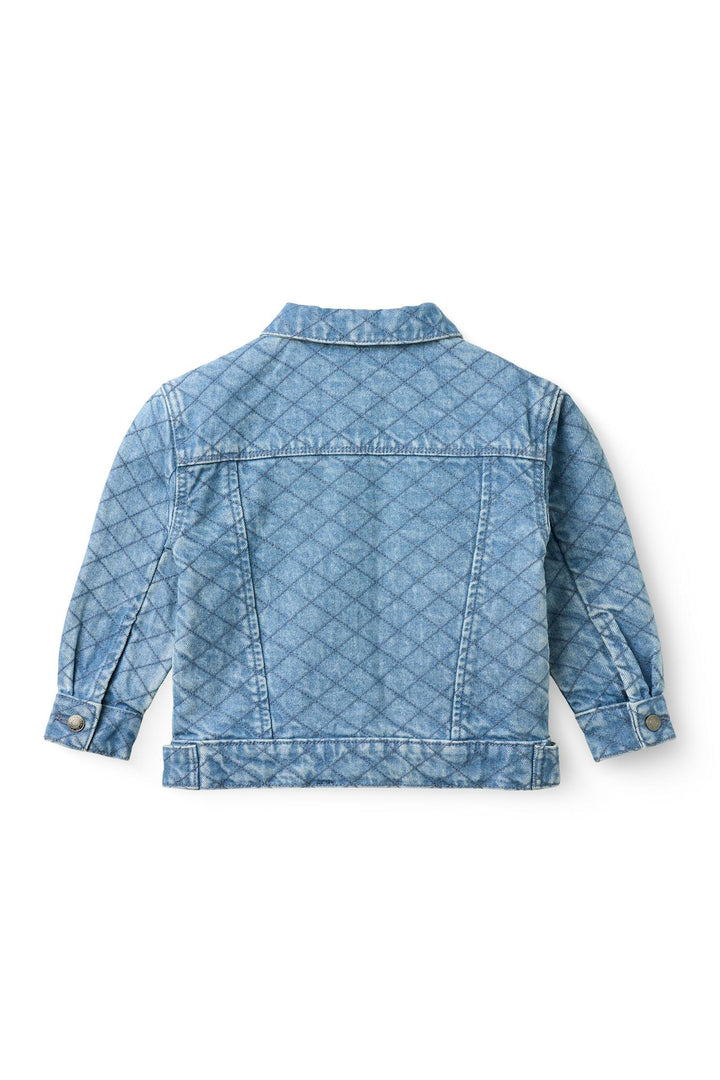 ORGANIC QUILTED DENIM JACKET - LT. WASHED BLUE QUILT