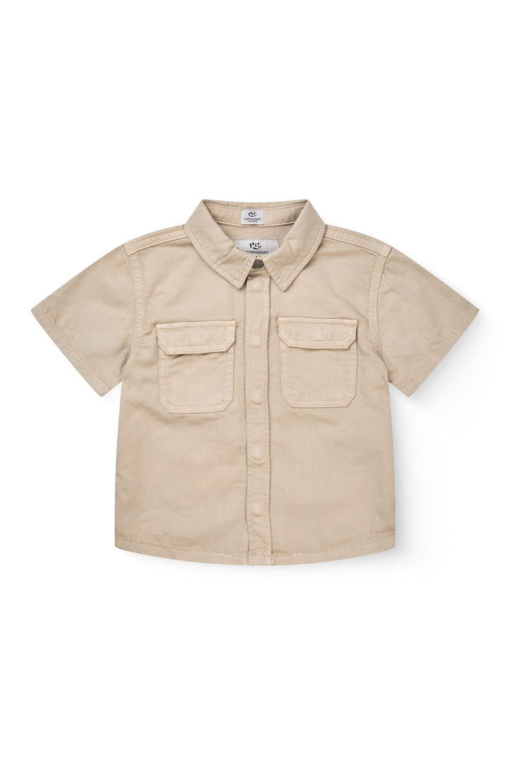 Twill Safari Shirt SS - Beige