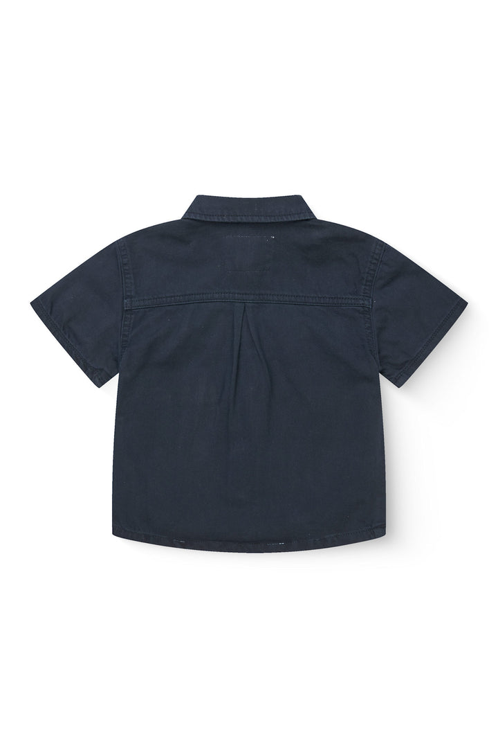 Twill Safari Shirt SS - Navy