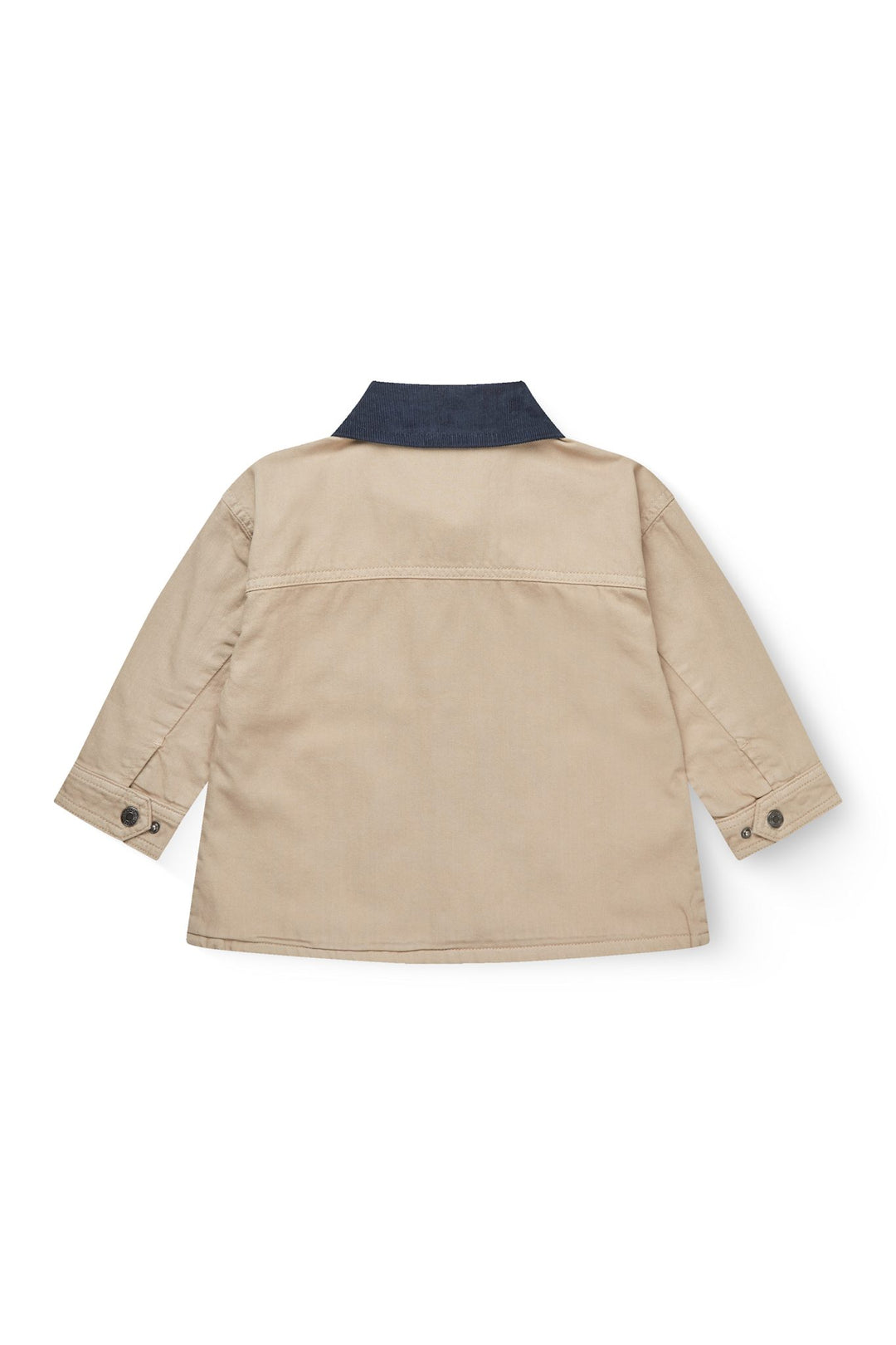 TWILL JACKET W. CORDUROY COLLAR - BEIGE COMB.