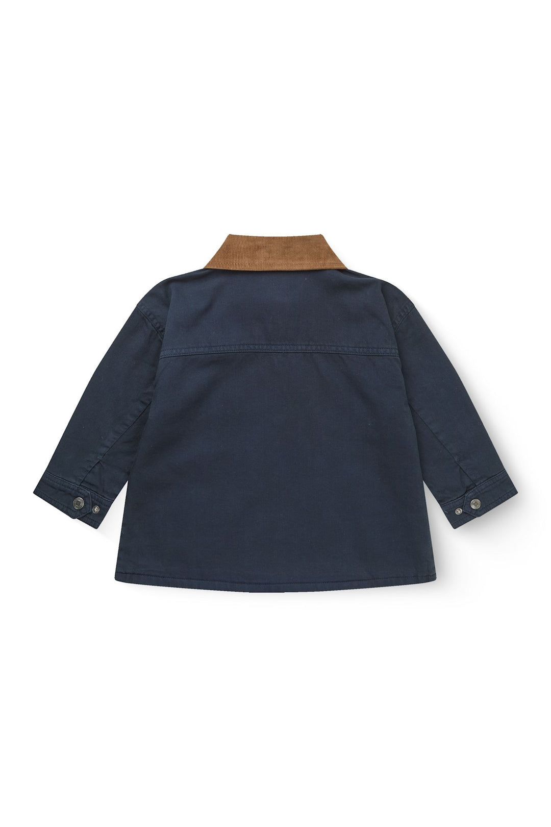 TWILL JACKET W. CORDUROY COLLAR - NAVY COMB
