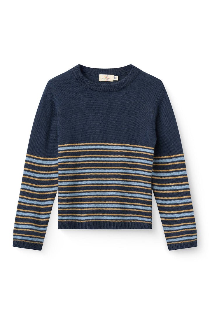 Striped Merino Sweater - Navy Comb.