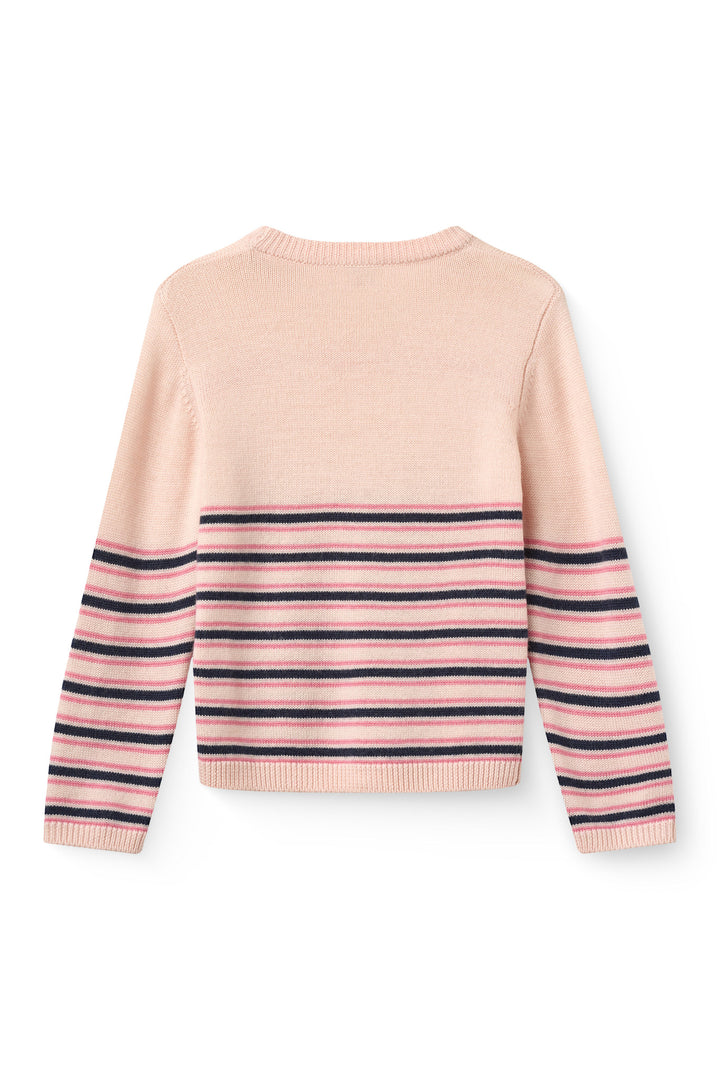 Striped Merino Sweater - Soft Pink Comb.