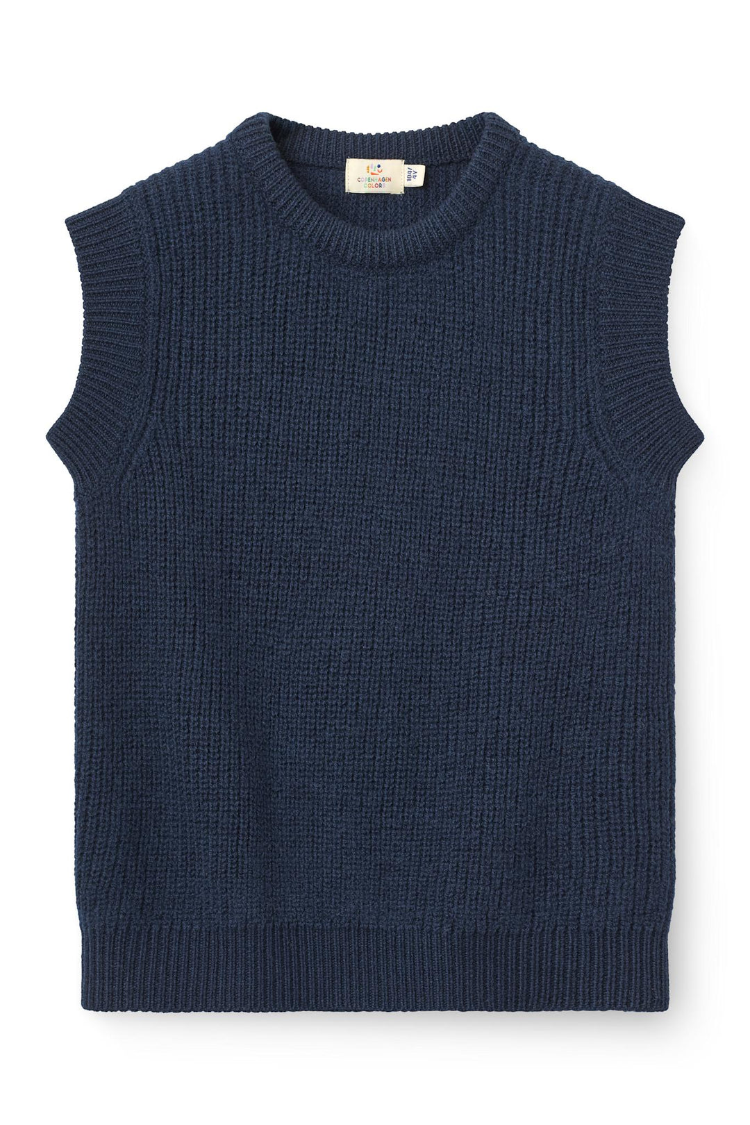Merino Rib Vest - Navy