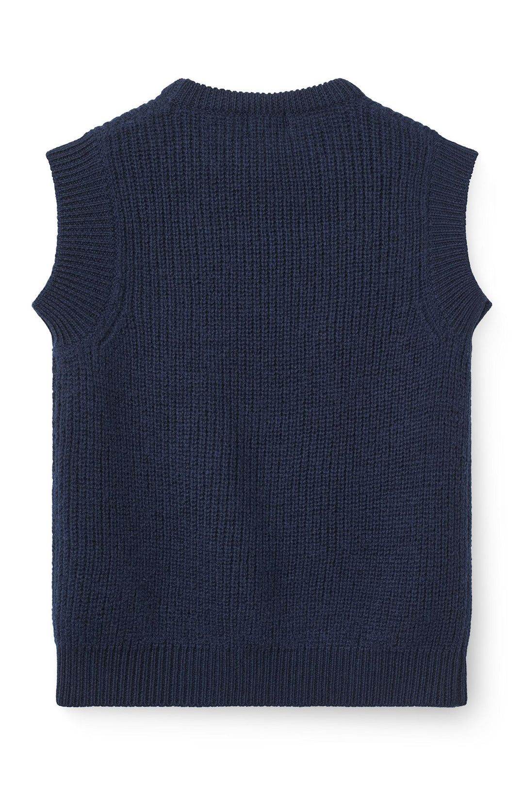 Merino Rib Vest - Navy