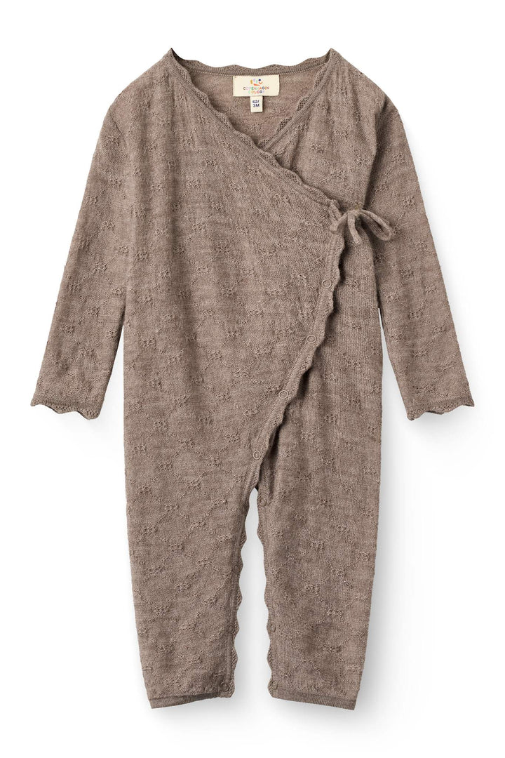 Lt. Knitted Full Body w. Scallop Edge - Natural Melange