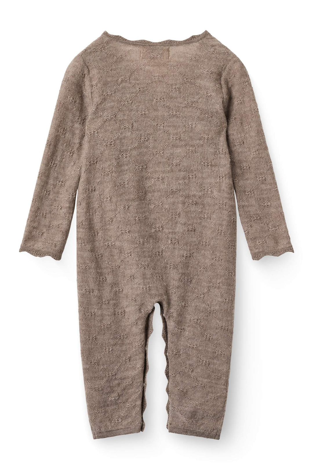 Lt. Knitted Full Body w. Scallop Edge - Natural Melange