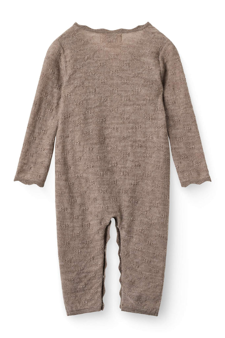 Lt. Knitted Full Body w. Scallop Edge - Natural Melange