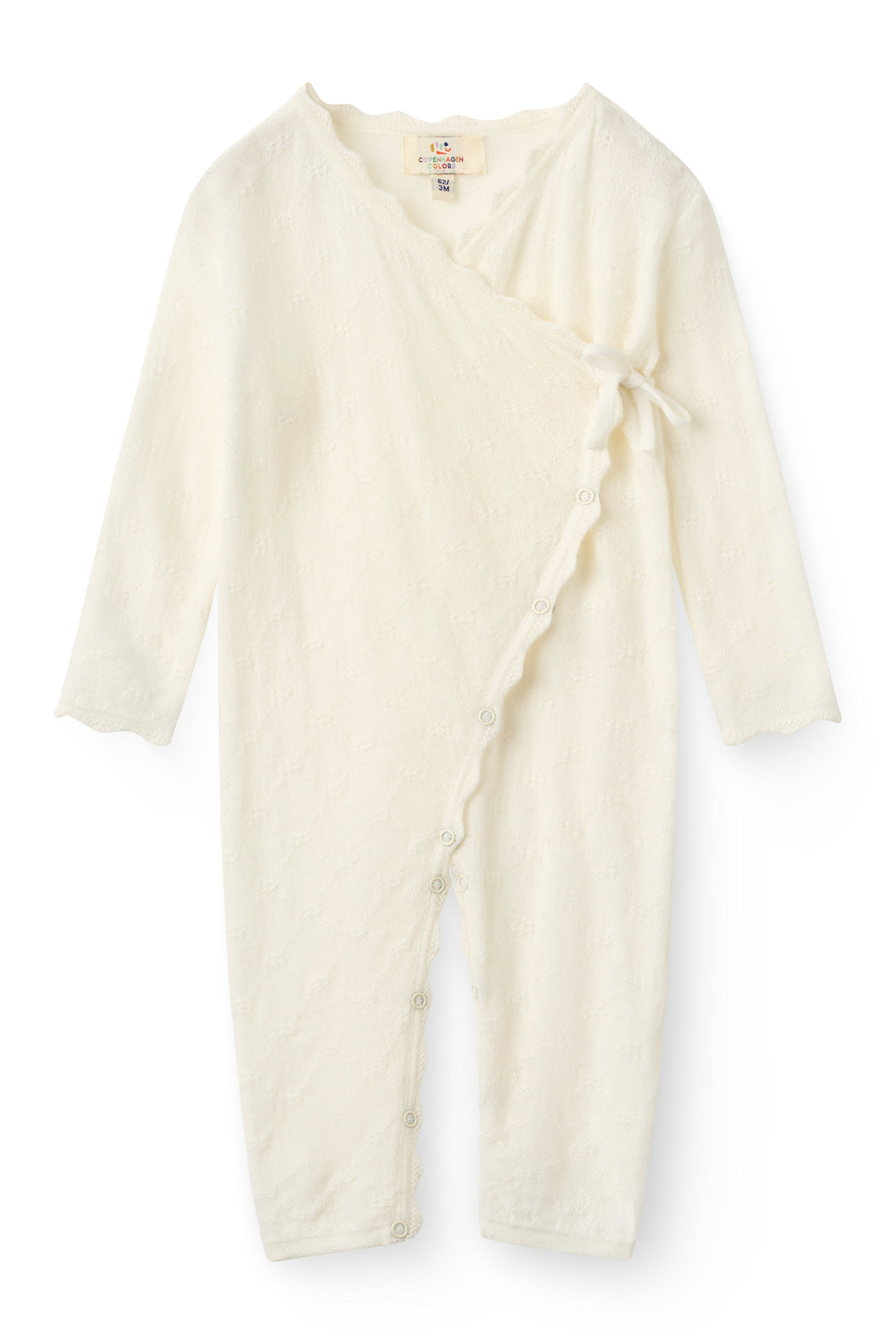 Lt. Knitted Full Body w. Scallop Edge - White