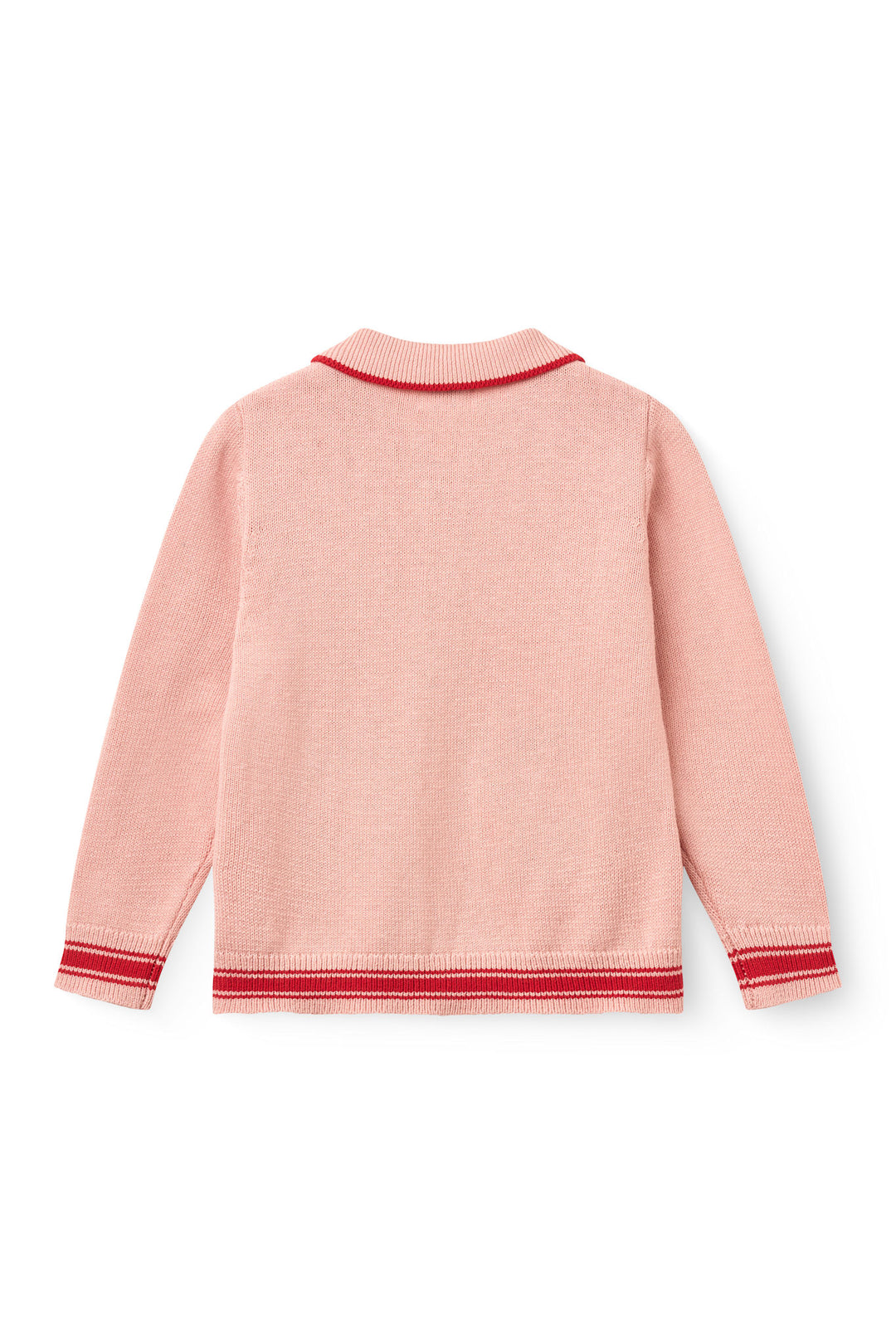 Knitted Cardigan w. Jacquard - Mellow Rose Comb.