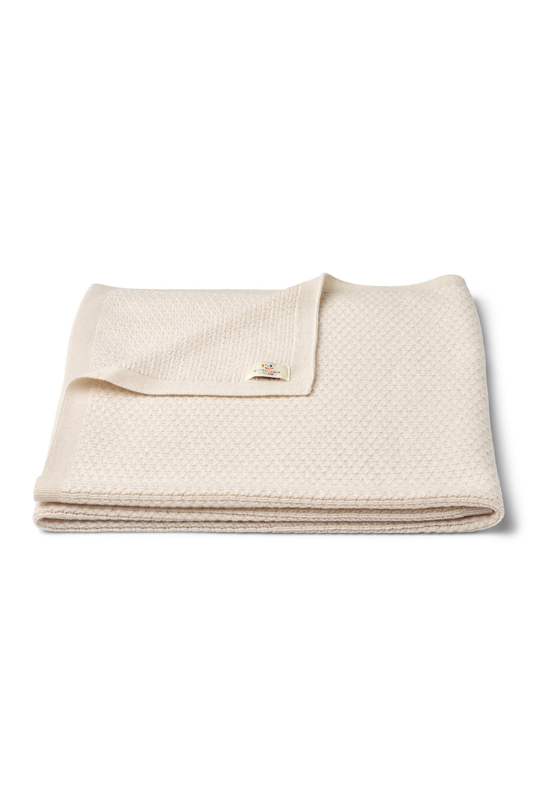 Merino Knitted Baby Blanket - Pale Cream