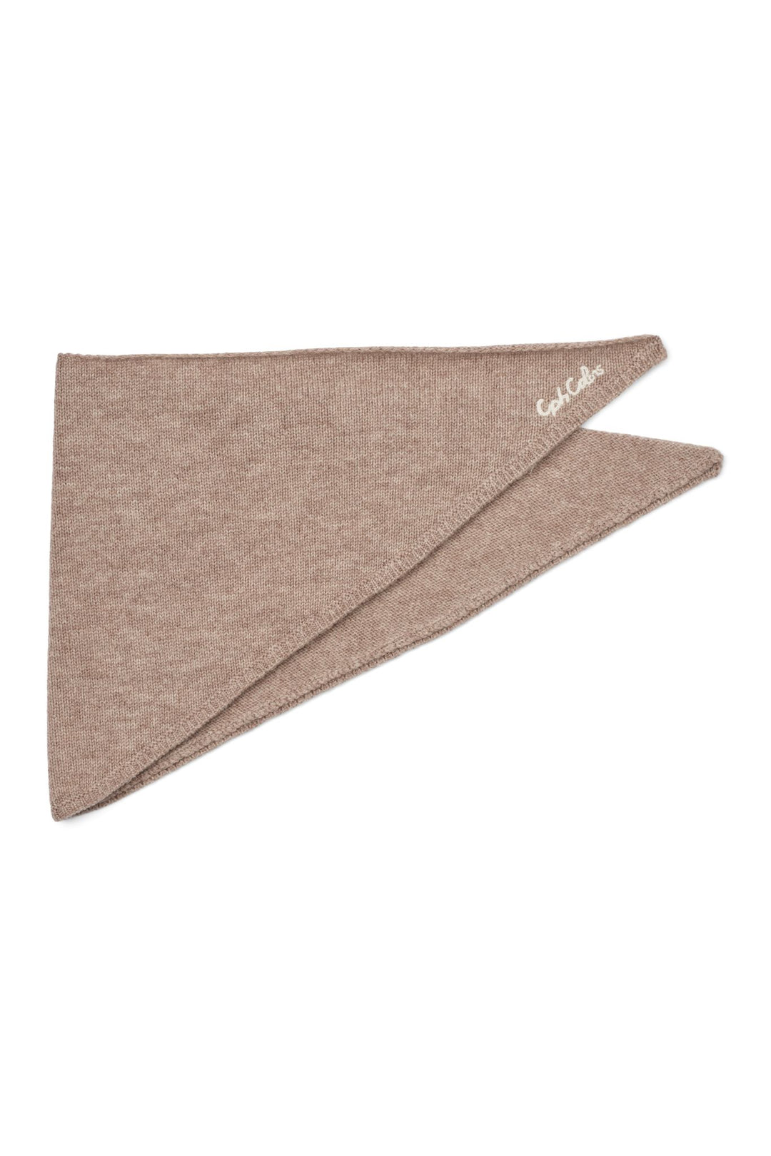 Cashmere Scarf w. Embroidery - Beige