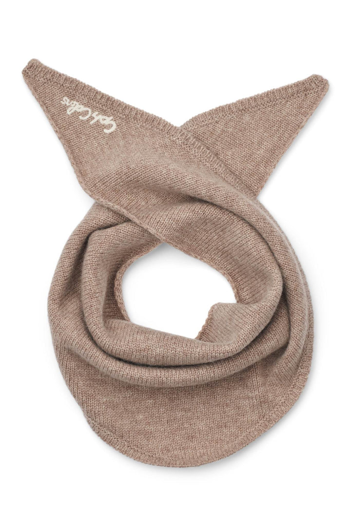 Cashmere Scarf w. Embroidery - Beige