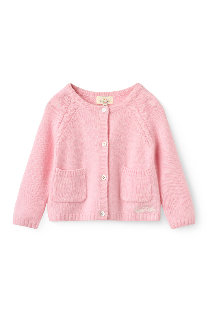 Cashmere Baby Cardigan - Soft Pink
