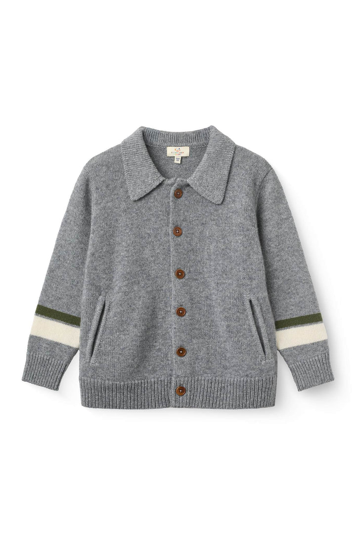 Cashmere High School Cardigan - Grey Melange Comb.