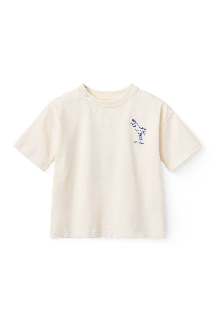 T-Shirt w. Print - WHITE