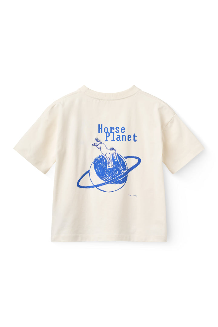 T-Shirt w. Print - WHITE