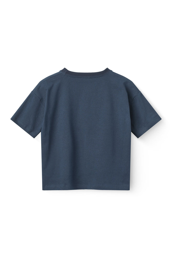 T-Shirt w. Print - NAVY