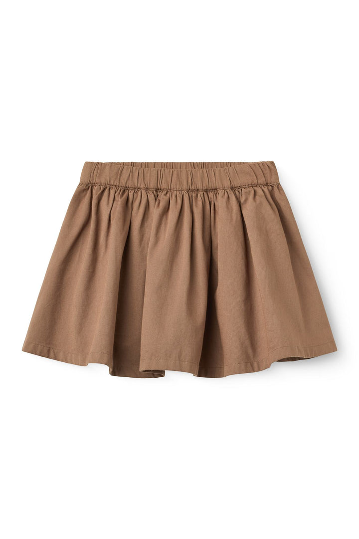Twill Skirt with adjustable waist - Walnut