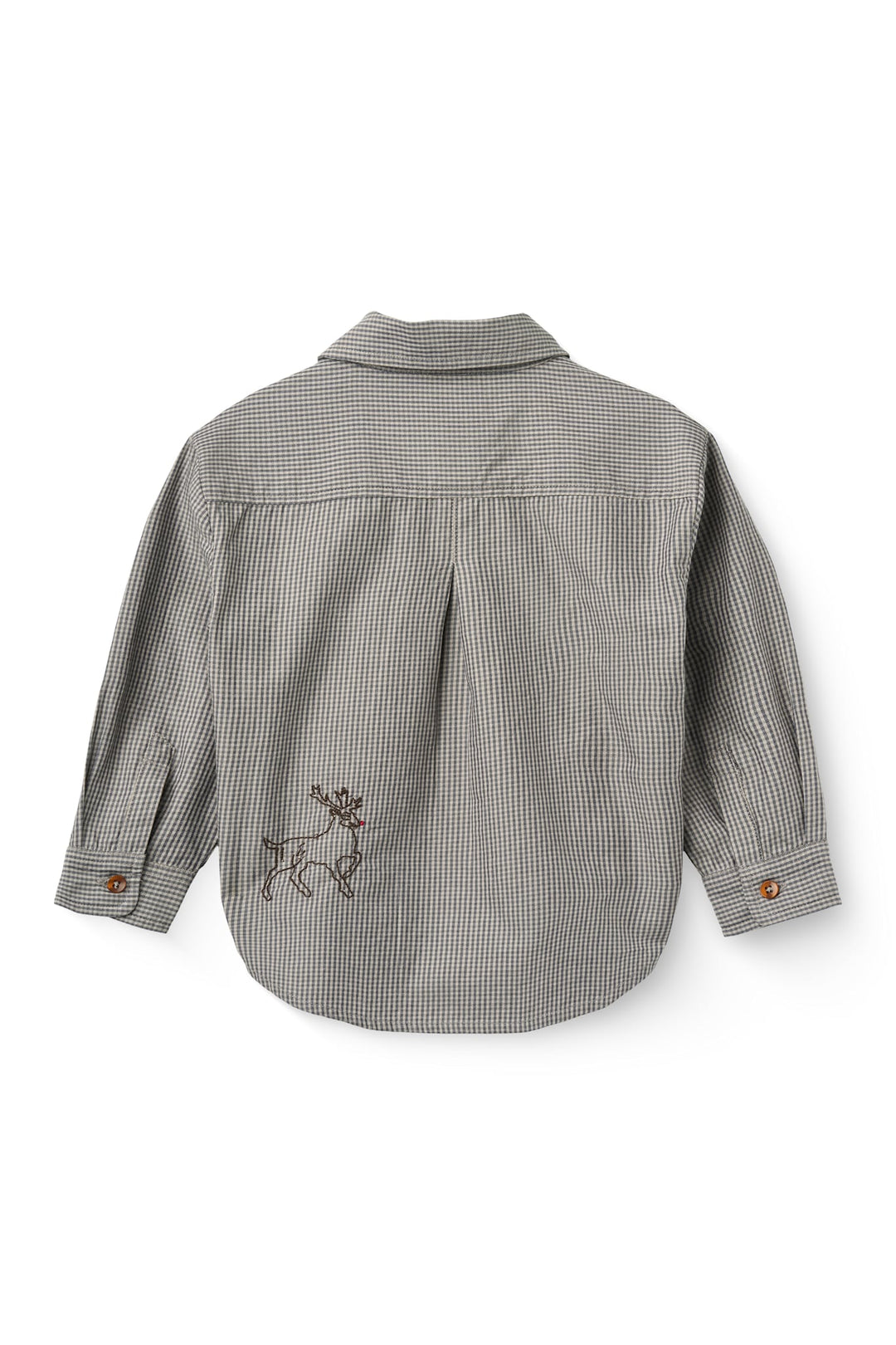 Checkered Classic Shirt w. Embroidery - Grey Check Comb.