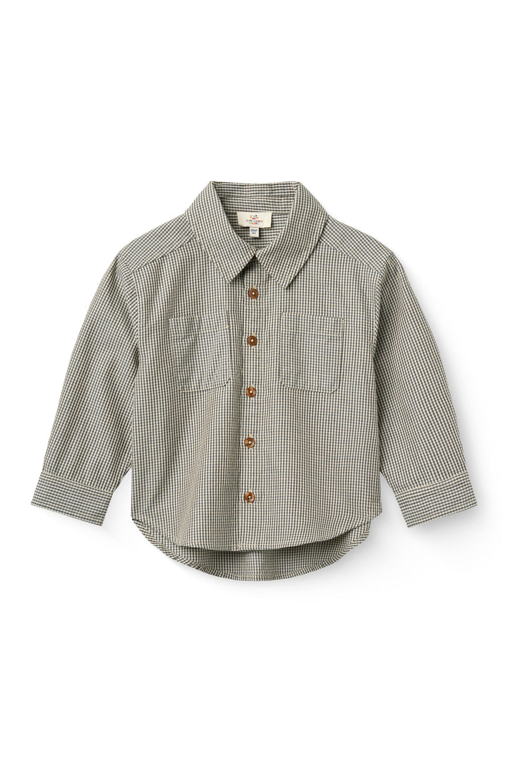 Checkered LS shirt - Endless Sky/ Brown Check Comb.