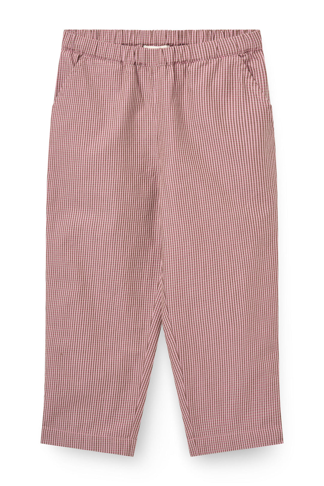 Checkered Pants w. Side Pockets - Winter Rose Check Comb.